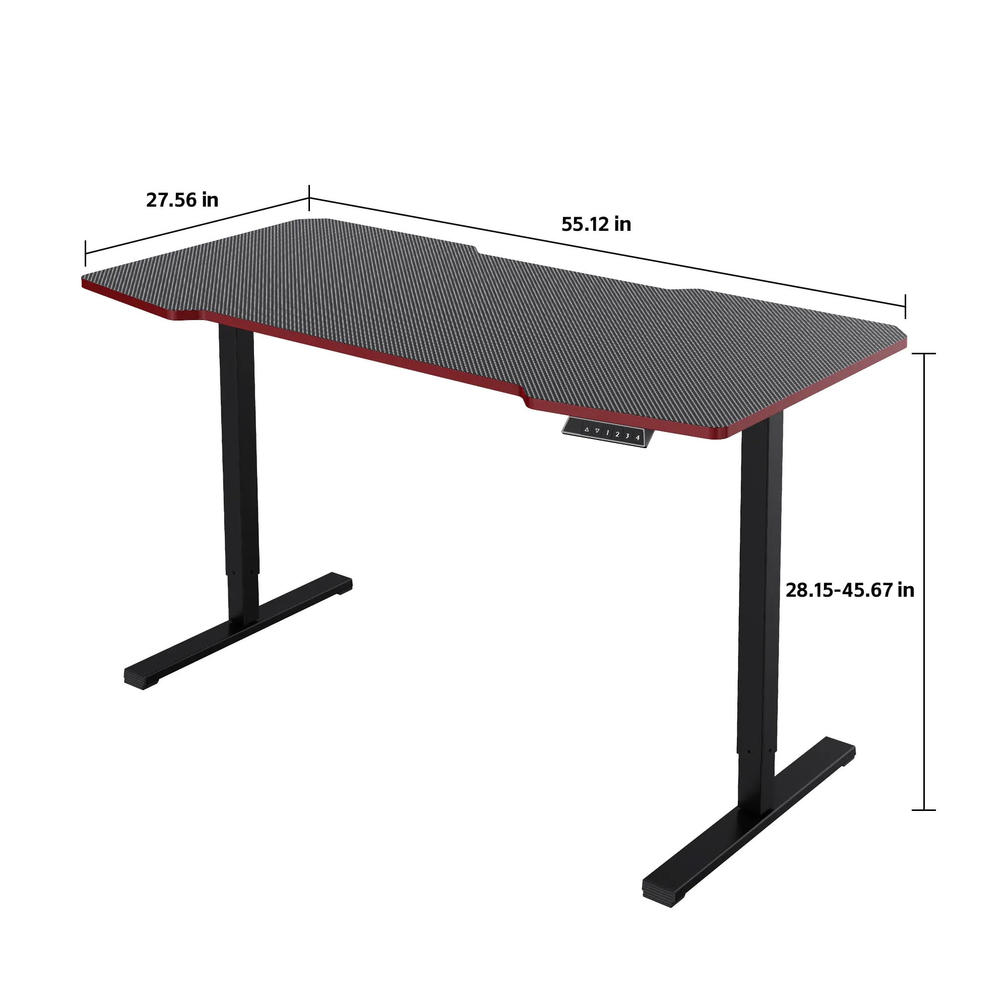 MAYEERTY Electric Standing Desk Adjustable Height 28" to 46", Motorized Sit Stand Up Gaming Desk for Home Office Computer Workstation