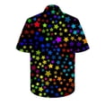 thumbnail image 3 of Jewelreauty Men Button Up Beach Shirts Casual Short Sleeve Tie Dye Summer Tops Plus Size Loose Blouses Tee (M, Black-B), 3 of 3