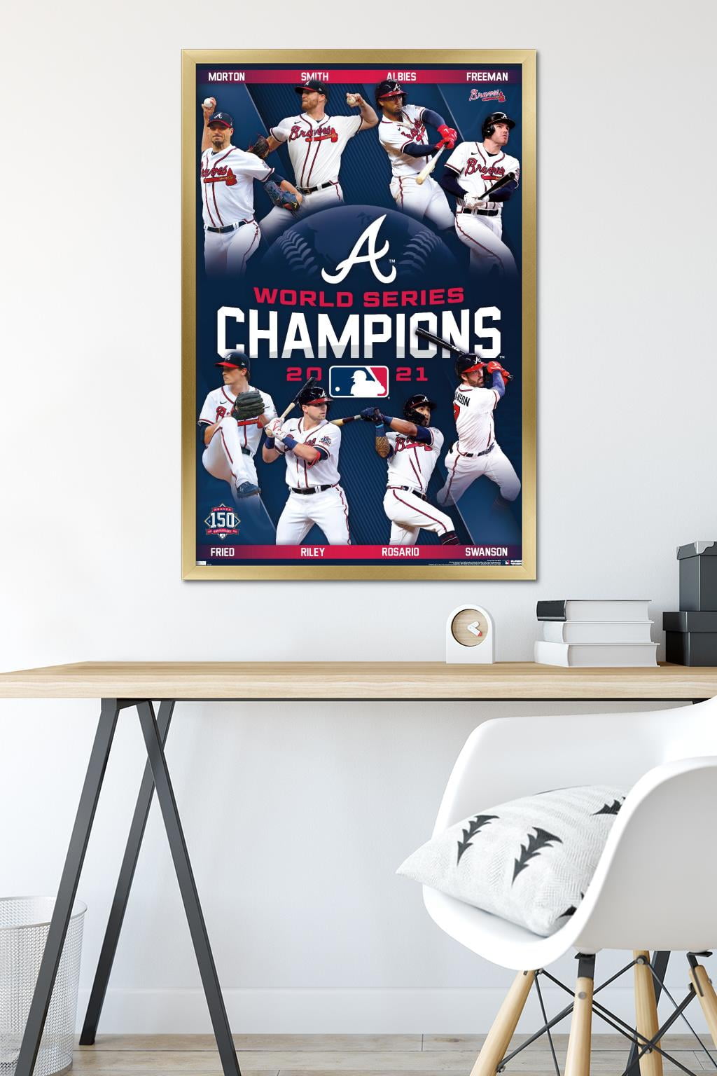 Atlanta Braves 2021 World Series Champions 24'' x 36'' Framed