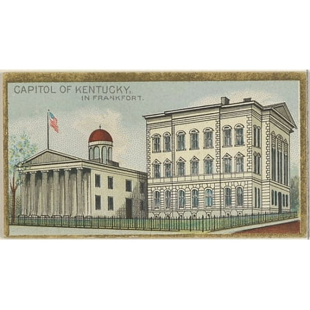 Capitol of Kentucky in Frankfort from the General Government and State Capitol Buildings series (N14) for Allen & Ginter Cigarettes Brands Poster Print (18 x
