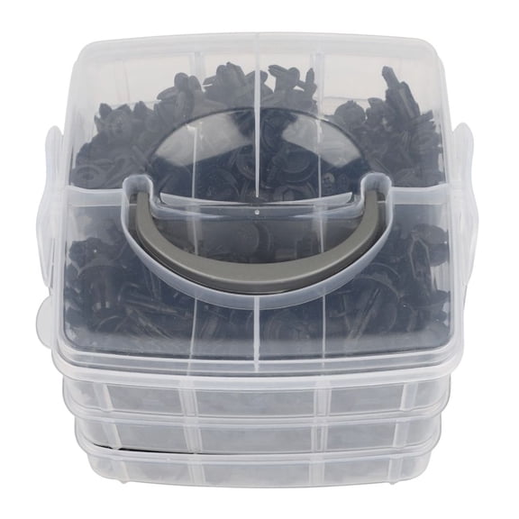 Automotive Push-Type Retainer Clips Fastener Kit with Plastic Storage Box