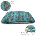 thumbnail image 3 of Botanical Pet Bed, Lotus Flowers on the Lake Water Lilies Exotic Boho Pond Pattern, Chew Resistant Pad for Dogs and Cats Cushion with Removable Cover, 24" x 39", Sea Blue Coral Green, by Ambesonne, 3 of 4