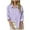 Purple, variant on REDARER Girls Linen Blend Pleated Shirt - Long Sleeve Button Down Collar Split Hem Spring Summer Casual Loose Lightweight Top,7-8 Years