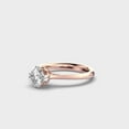 thumbnail image 3 of 3 Carat Round Cut IGI Certified Lab Grown Diamond Engagement Ring for Ladies | Solid 10K Rose Gold | Stylish Solitaire Diamond Rings| Size 4.5 Diamond-Capitals, 3 of 8