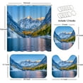 thumbnail image 4 of 4 Pcs Christmas Star Shower Curtain Sets with Rugs for Bathroom Decor,Sky Night Bathroom Shower Curtain Sets,Twinkle Bathroom Sets with Shower Curtain and Rugs, 4 of 7