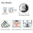 thumbnail image 3 of CUOKA MIRACLE Cute Fox Earrings 925 Sterling Silver Heart Earrings Girls Animal Earrings Hypoallergenic Hoop Earrings Fox Jewelry Gift for Female Girls Daughter, 3 of 6