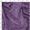 thumbnail image 3 of Soimoi Block Print Print,Cotton Cambric, Quilting Fabric Sold by The Yard 42 Inch Wide, Medium Weight Cotton Fabric, SewingSupplies, Purple, 3 of 6