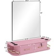 thumbnail image 7 of BarberPub Beauty Locking Wall Mount Styling Station with Mirror - Salon Furniture 5012-Mirror, 7 of 7