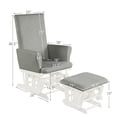 thumbnail image 2 of Barara King Recliner Chair, Reclining Chair,Lounge Chair,Baby Nursery Relax Rocker Rocking Chair Glider and Ottoman Cushion Set-Gray, 2 of 10