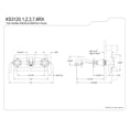 thumbnail image 5 of Kingston Brass KS3121RX Belknap Two-Handle Wall Mount Bathroom Faucet, Polished Chrome, 5 of 5