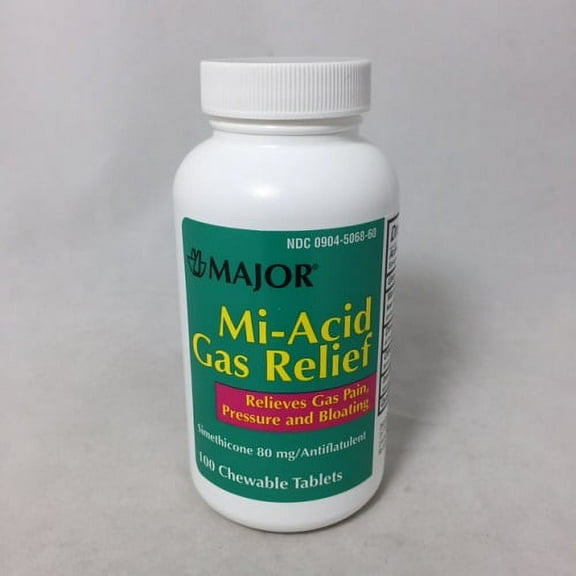 Major Mi-Acid Gas Chewables, 80mg, 100ct