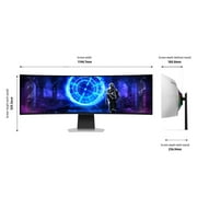 Samsung 49 Odyssey OLED G9 Dual QHD 240Hz 0.03ms G-Sync Compatible Curved Gaming Monitor with Glare Free and Smart Features - LS49DG956SNXGO