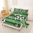 thumbnail image 2 of Erosebridal Boys Ball Games Kids Queen Sheet Sets,Soccer Print H Alphabet Bed Set For Football Lovers 4 Pieces, 2 of 6