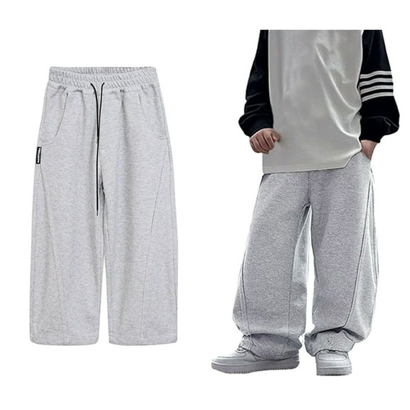 Boys Sweatpants Boys' Athletic Pants Casual Pants Elastic Waist Wide Leg School Uniforms for Boys Boys Back To School Clothes Teen Boy Pants 14-15Years