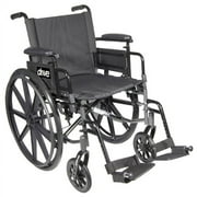 Cirrus IV Lightweight Dual Axle Wheelchair with Adjustable Arms, Detachable Full Arms, Elevating Leg Rests, 18" Seat