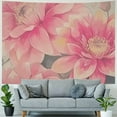 thumbnail image 4 of BCIIG Pink Gold Flower Tapestry Wall Hanging Home Decor Art 50x40inch, 4 of 6