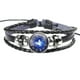 thumbnail image 1 of Moda Hombres Mujeres Constelación 12 Signo del Zodiaco Pulseras Punk Tejido de cuero, 1 of 2