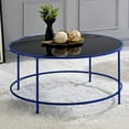 thumbnail image 2 of Furniture of America Rockbel Contemporary Glass Top Round Coffee Table, 2 of 4