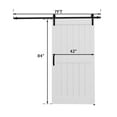 thumbnail image 4 of 42'' x 84'' Sliding Barn Door White Primed Paintable Solid+Manufactured Wood Closet Pantry Interior Doors, 4 of 9