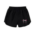 thumbnail image 2 of DAETIROS Girls Sports Shorts, Graphic Elastic Waist Cotton Casual Summer Girls Shorts on Sale Black Size 6 Years, 2 of 6
