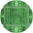 thumbnail image 1 of Ahgly Company Indoor Round Oriental Emerald Green Modern Area Rugs, 8' Round, 1 of 4