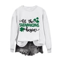 thumbnail image 2 of Up to 65 off!Lolmot Fleece Lined Sweatshirt for Women St Patrick's Day Shirts Let The Shenanigans Begin ShirtT Shirt Shamrock Tee Funny Sayings Tops, 2 of 4