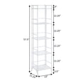 thumbnail image 3 of Convenience Concepts Xtra Storage Étagère Pliante à Cinq Niveaux, Fini en Métal Blanc, 3 of 5