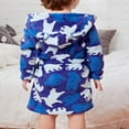 thumbnail image 4 of Peignoir Mignon en Molleton Corail pour Tout-Petits Garçons Filles, Peignoir à Capuche Animal de Dessin Animé, Serviette, Pyjama, Ensemble Bleu 2-3 Ans, 4 of 6