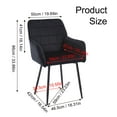 thumbnail image 2 of Dining Chairs Dining Chairs Set of 2, Upholstered Kitchen Chairs with Comfortable Seat, velvet Dining Chairs with Armrests, Easy to Assemble and Clean, for Dining Room, Kitchen, Living Room,Black,Woo, 2 of 10