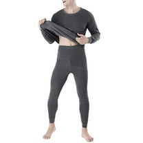 Letdown Mens Long Johns Thermal Underwear 2 Piece Set, Lightweight Baselayer Sets | Form Fitting | 4-Way Stretch | Thermal Winter Warm Base Layer Top (Dark Gray, L)