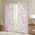 thumbnail image 2 of Homewish Chic Flowers Curtains Pack of 2 (42x84 Each) for Teens Boys Girls,Spring Garden Curtains Blackout,Red Floral Blossoms Bedroom Curtains,Lightweight Room Decor, 2 of 6