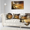 thumbnail image 3 of Designart Glowing Brown Focus Light - Abstract Throw Pillow - 12x20, 3 of 5