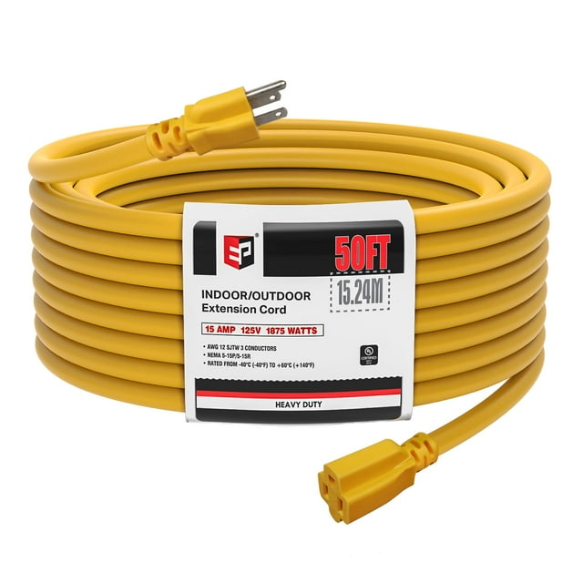 Cable de alimentación EP 15 m 12/3 SJTW Heavy Duty Outdoor 15A