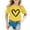 Yellow, variant on Hiijoy Toddler Girls Casual Graphic T-Shirt Heart Print Short Sleeve T Shirt, Sizes 1-14