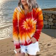 thumbnail image 2 of YEJIMAN Womens Sweatshirts Women's Loose Plus Size Tie Dye Print Casual Hooded Top Fall Fashion Outfits 2025 Clothes, 2 of 9