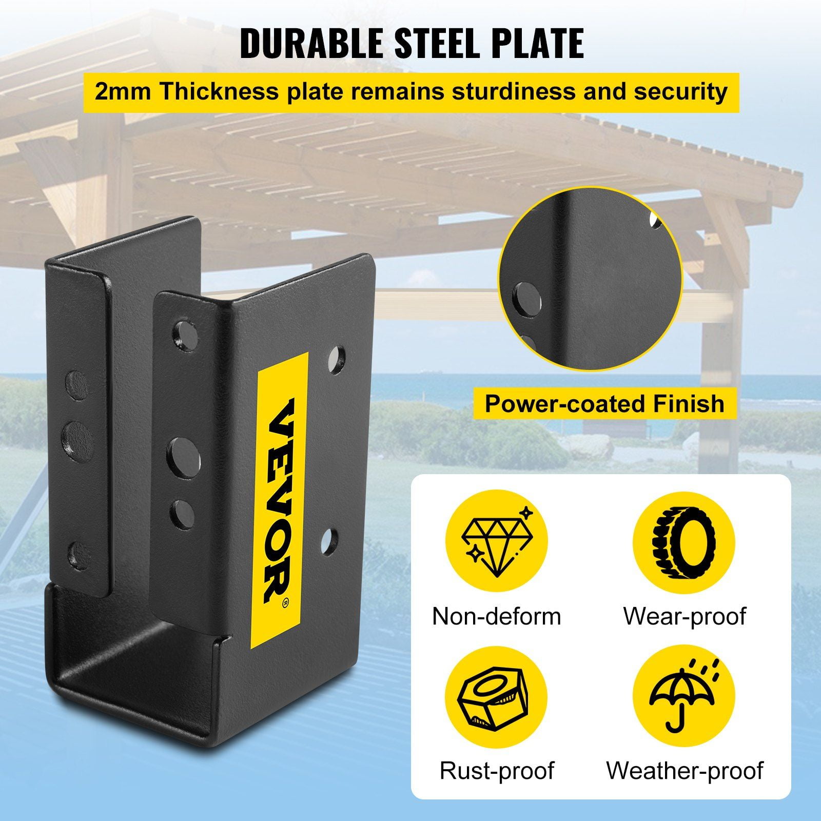 CAFORKP 24-Pack of 3.7-Inch Concealed Flange Joist Hangers, 2x4 Face Mount Brackets, Weather-Resistant Powder Coated Steel for Decks & Outdoor Accents