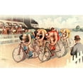 thumbnail image 3 of Vintage Apple Collection 24x17 Black Modern Framed Museum Art Print Titled - Bicycle Race Scene-1895, 3 of 5