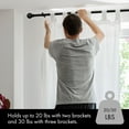 thumbnail image 5 of MERIVILLE 1" Single Curtain Rod Set, Adjustable 28-48 Inches, Ball Finials, Black, 5 of 10