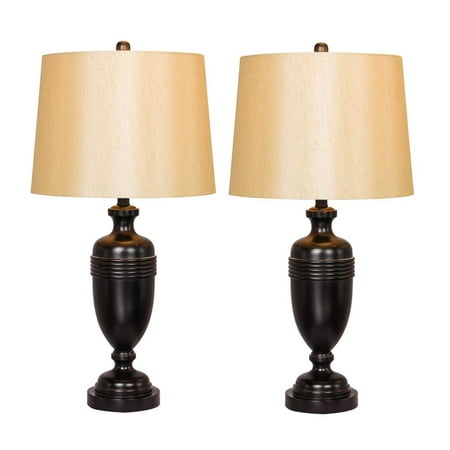 Table Lamp Pair Two Luxury Lamps Without The Luxury Cost! Fangio Lighting's 1590BZ Pair of 29.25 in. Bronze Metal Decorative Urn Table Lamps ()