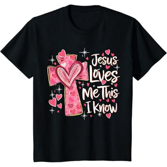 Jesus Loves Me This I Know God Religious Christian Valentine Boys T-Shirt