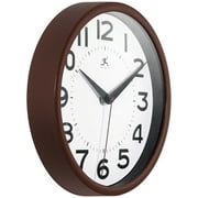 Infinity Instruments Metro Brown Modern Analog Display 9-inch Wall Clock