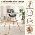 thumbnail image 6 of ELLEGNT 6-in-1 Baby High Chair, Feeding Chair, Convertible Highchair with 5-Point Harness, Removable Tray & PU Cushion for Babies and Toddlers in Gray, 6 of 8
