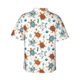 thumbnail image 3 of Uemuo Various Turtle Printed Regular Fit Short Sleeve Casual Hawaiian Shirt for Men,Aloha shirt,Tropical shirt,Floral print shirt,Vacation Beach shirt-XX-Large, 3 of 9