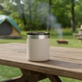 thumbnail image 2 of Ozark Trail 10oz Ceramic Lined Stainless Steel Lowball Tumbler with Magnetic Tritan Transparent Slider Lid, Teddy Bear, 2 of 16