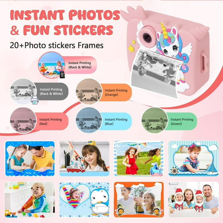 Kids Camera Instant Print, 48MP&1080P Kids Digital Djibouti