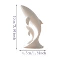 thumbnail image 3 of Mother and Baby Dolphin Resin Figurine 10x4.5cm, 3D Printed Nautical Sculpture with Smooth Texture, Tabletop Shelf Decor for Home Bathroom Gift, 3 of 7
