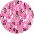 thumbnail image 5 of GZHJMY Valentine's Day Star Wall Clock, Silent Non Ticking Battery Operated Round PVC Clock for Kitchen Office School Home Decorative, 5 of 7