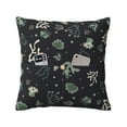 thumbnail image 2 of LNWH Dark Coral Watercolor Throw Pillow Covers, Square Soft Linen Decorative Pillow Cases, 20"x20", 2 of 8