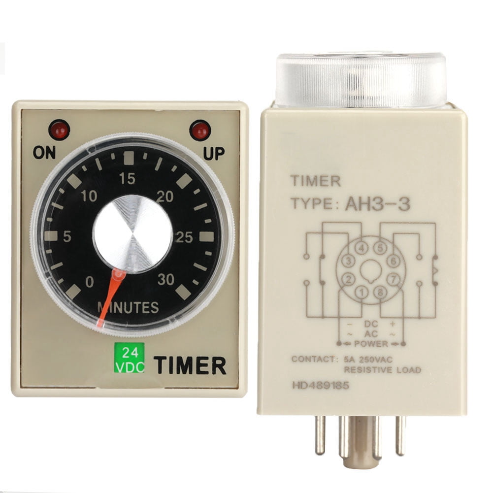 Kritne 24VDC 6/10/30/60 Minutes Power On Delay Timer Time Relay AH33