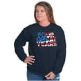 thumbnail image 3 of Four Great Years President Trump Unisex Plus Fleece Graphic Sweatshirt Brisco Brands 2X, 3 of 5